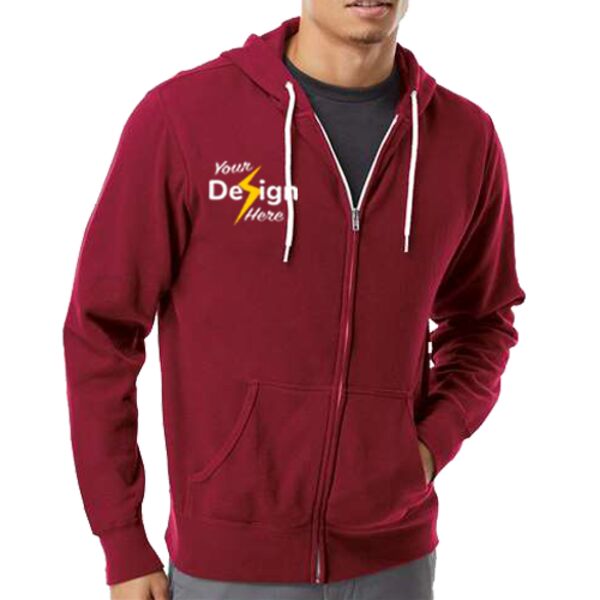 Lightweight Full-Zip Hooded Sweatshirt Thumbnail