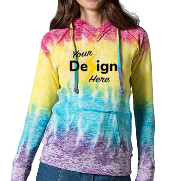 Girls’ Courtney Burnout V-Notch Hooded Sweatshirt Thumbnail