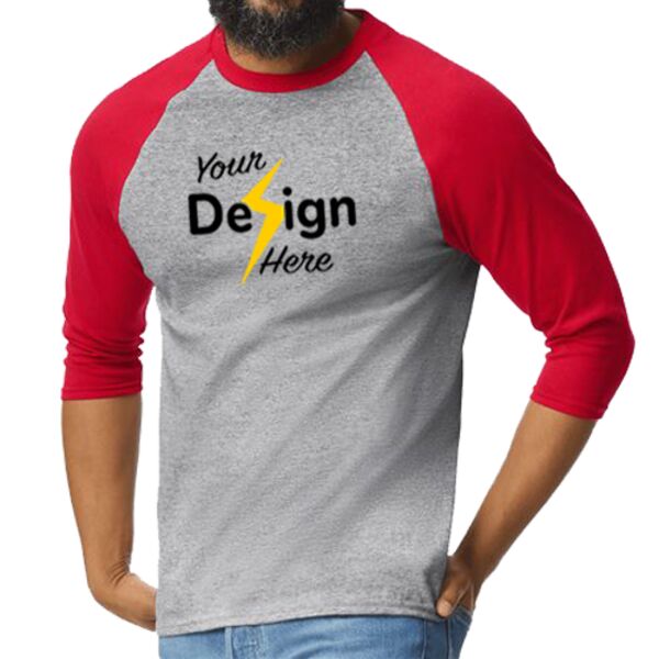 Heavy Cotton™ Raglan Three-Quarter Sleeve T-Shirt Thumbnail