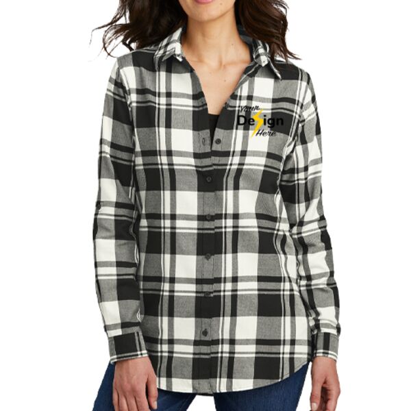 Ladies Plaid Flannel Tunic Thumbnail